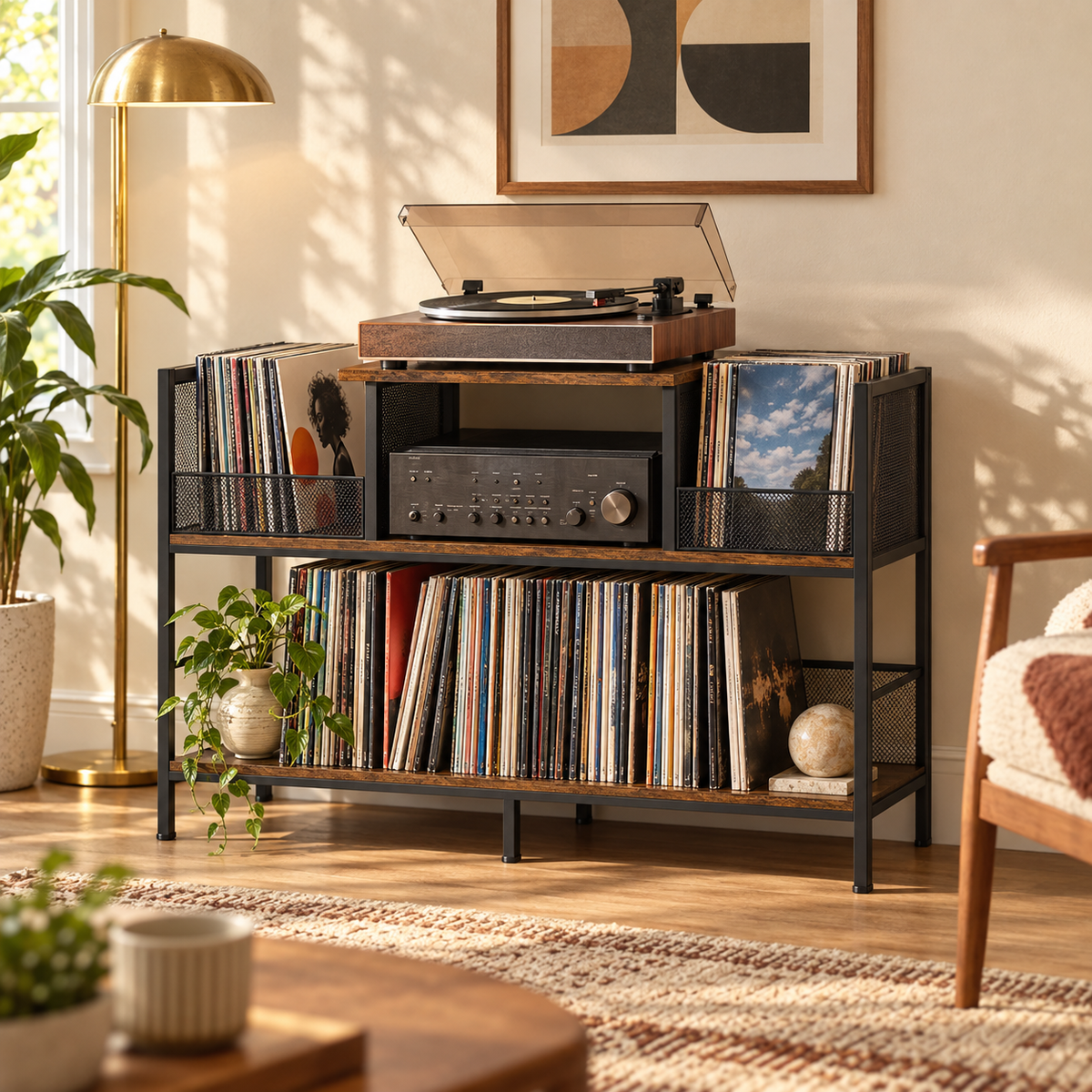 The Crescent Wall-Mounted Vinyl Shelf