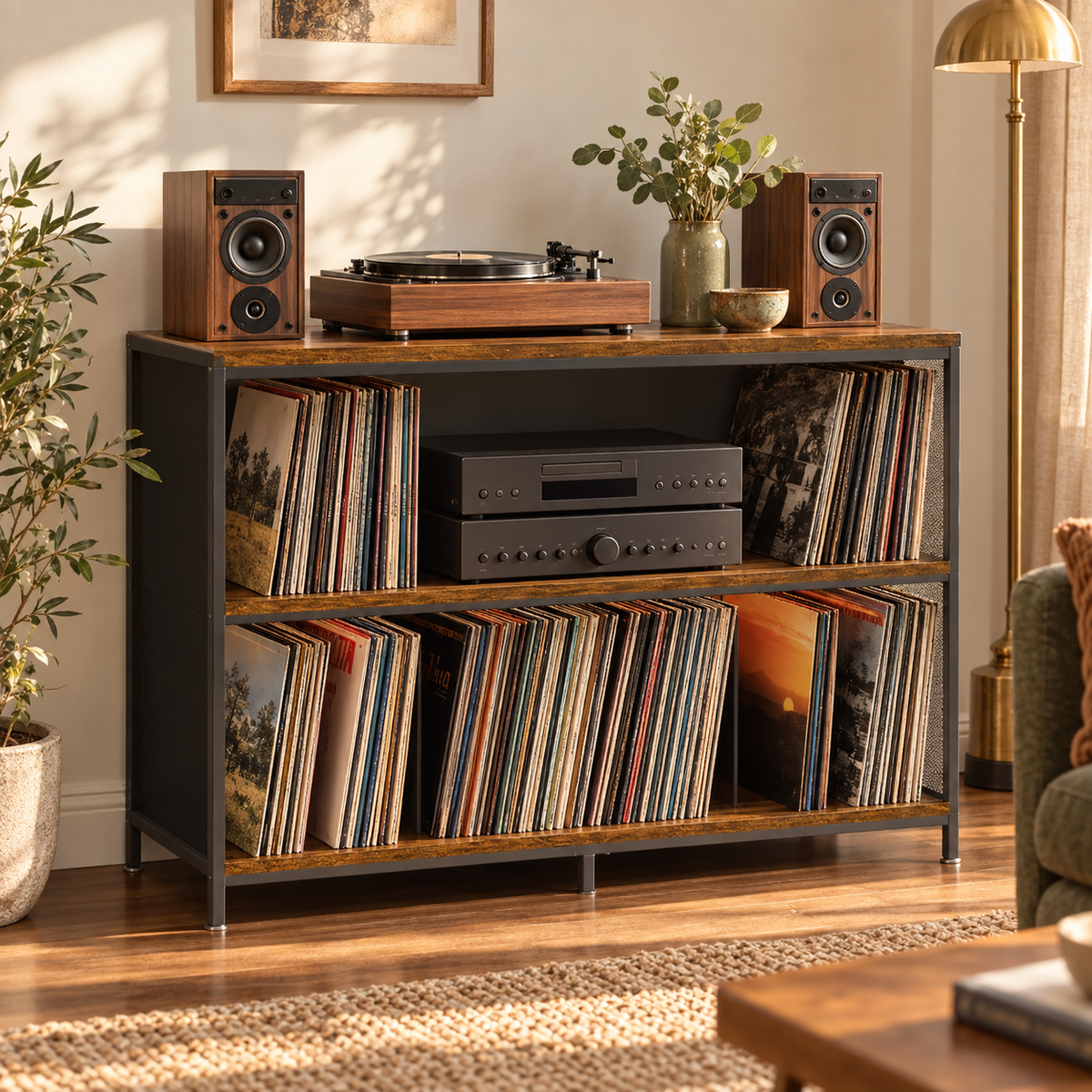 The Oxford Low Vinyl Console
